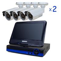 Комплект AHD видеонаблюдения с 8 уличными камерами 2 Мп и монитором для дома, офиса PST AHD-K9108CH от магазина Метрамаркет
