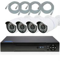 Комплект IP видеонаблюдения c 4 уличными 2Mp камерами PST IPK04CH-POE от магазина Метрамаркет