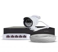 Комплект IP видеонаблюдения c 1 уличной 3 Мп камерой PST IPK01CS от магазина Метрамаркет