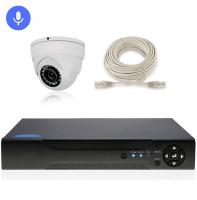 Комплект IP видеонаблюдения для дачи, дома, офиса с 1 камерой 2 Мп и микрофоном PST IPK01AHM-POE от магазина Метрамаркет