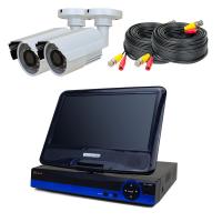 Комплект AHD видеонаблюдения с 2 уличными камерами 2 Мп и монитором для дома, офиса PST AHD-K9102CH от магазина Метрамаркет