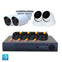 Комплект AHD видеонаблюдения с 2-мя внутренними и 2-мя уличными 8 Мп камерами PST AHDK04BX от магазина Метрамаркет
