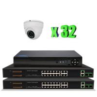 Комплект IP видеонаблюдения на 32 купольные камеры 2Мп PST IPK32AH-POE от магазина Метрамаркет