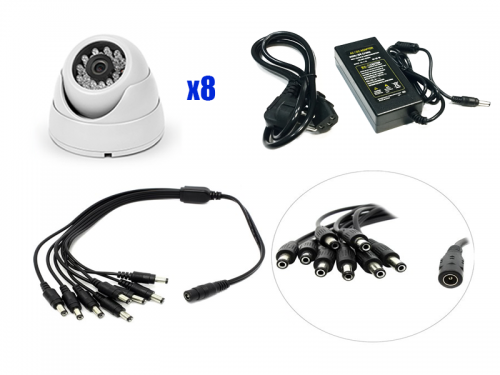 Комплект системы видеонаблюдения на 8 внутренних 2Mp камер PST AHD-K08AH от магазина Метрамаркет