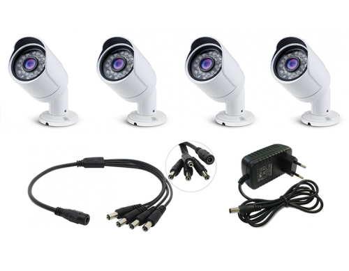 Комплект AHD видеонаблюдения на 4 камеры 2Mp для дома, дачи, улицы PST AHD-K04СH от магазина Метрамаркет