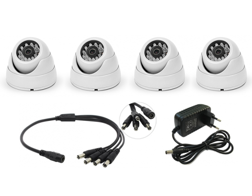 Комплект AHD видеонаблюдения на 4 камеры с микрофоном 2Mp PST AHD-K04AHM от магазина Метрамаркет