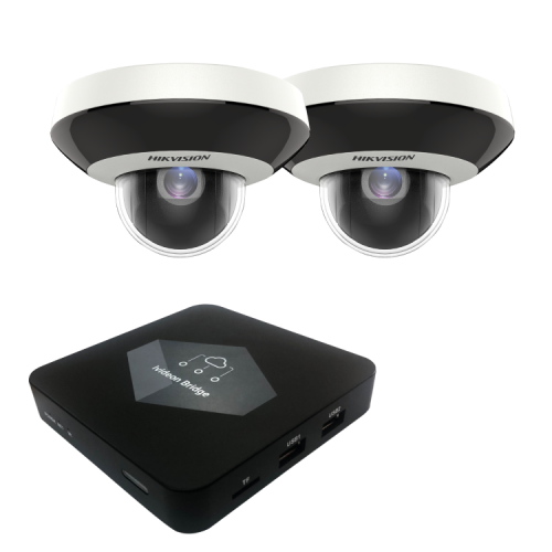 Комплект видеонаблюдения Ivideon Bridge + 2 IP-камеры Hikvision DS-2DE1A200IW-DE3 (2.8 mm) от магазина Метрамаркет