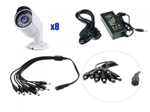Комплект AHD видеонаблюдения на 8 уличных 2Mp камер PST AHD-K08CH от магазина Метрамаркет