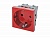 Розетка 45 × 45 EUROLAN 16V-10-01RD 2P+E, красный