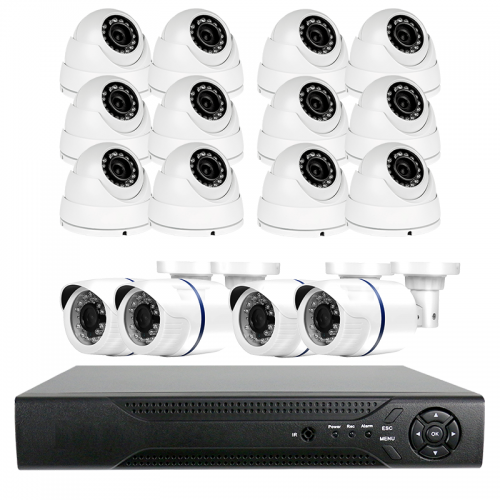 Комплект AHD видеонаблюдения на 16 камер 2 Мп внутренние и уличные PST K124BH от магазина Метрамаркет