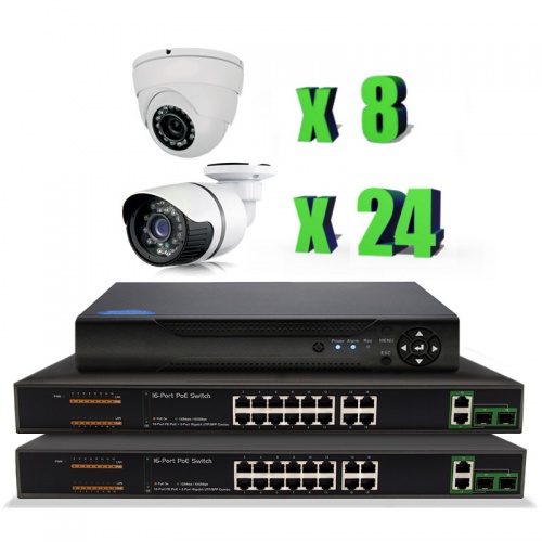 Комплект IP видеонаблюдения на 32 камеры 2 Мп PST IPK824BH-POE от магазина Метрамаркет