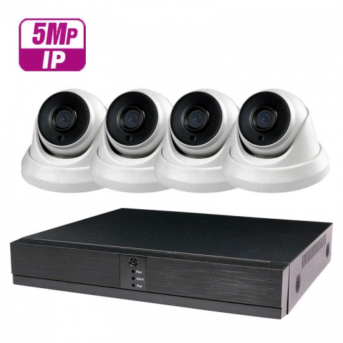 Комплект IP видеонаблюдения с 4-мя внутренними 5 Мп камерами PST IPK04AF от магазина Метрамаркет