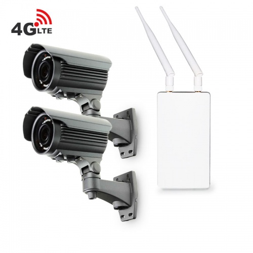 Комплект 4G видеонаблюдения с 2 вариофокальными камерами 2 Мп для улицы PST 102RCH-4G от магазина Метрамаркет