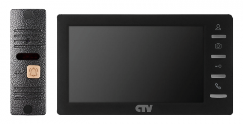 Комплект видеодомофона CTV CTV-DP1701S Черный от магазина Метрамаркет