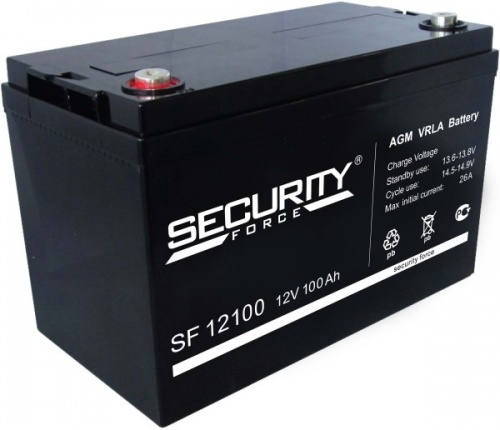 Аккумулятор Security Force SF 12100 от магазина Метрамаркет