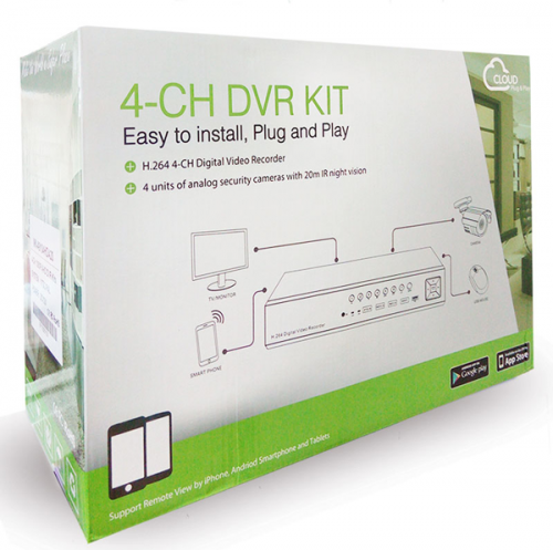 Комплект 2Mp AHD видеонаблюдения для частного дома на 4 камеры PST AHD-K04AH от магазина Метрамаркет