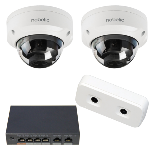 Комплект видеонаблюдения «Умный магазин» с IP-камерами Nobelic NBLC-2230V-SD от магазина Метрамаркет