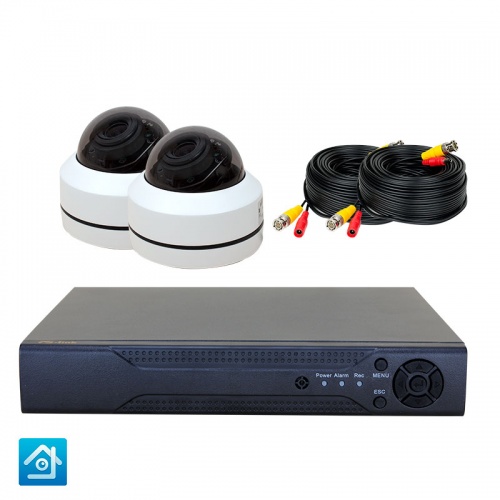 Комплект AHD видеонаблюдения с 2 поворотными камерами 2 Мп для дома, офиса PST AHD-K02RTB от магазина Метрамаркет